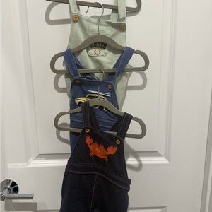 Set of Three Baby Boy Overalls 12M with Various Designs